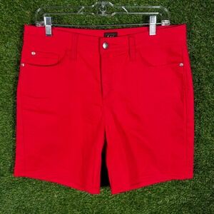 Lee Mens Red Denim Shorts 5-Pocket Stretch Casual Summer Red Size 34